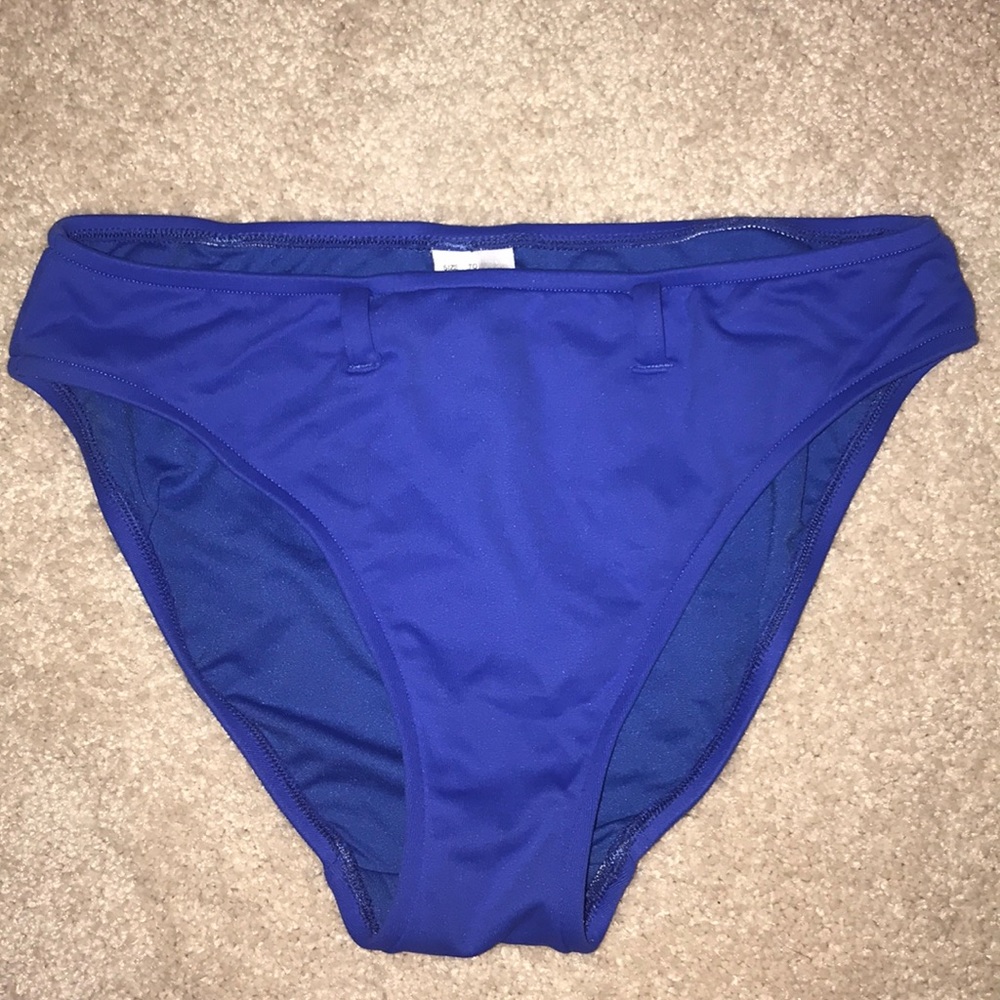 Ocean Blue High-Waisted Bikini Bottoms